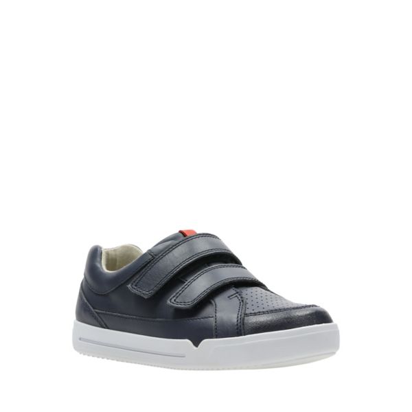 Clarks Boys Emery Walk Kid Casual Shoes Navy | CA-1927865